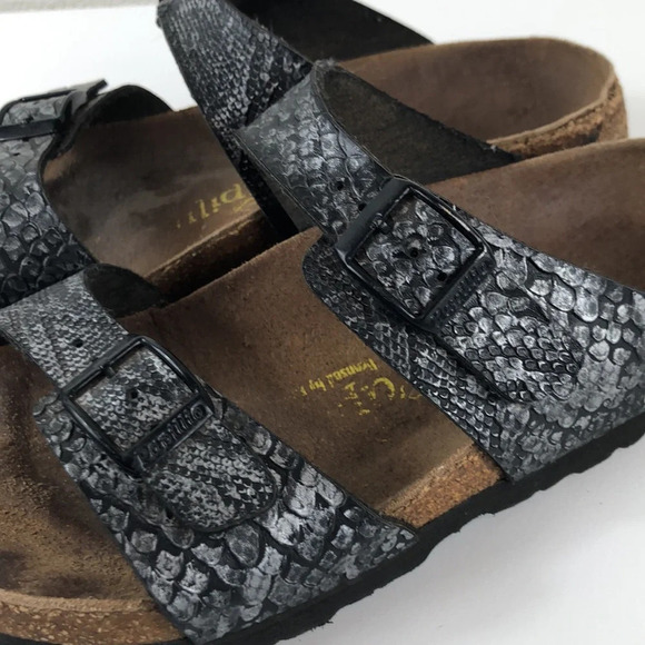 Papillio Birkenstock Sandal Women’s Snakeskin Embossed Adjustable Straps - Picture 11 of 15